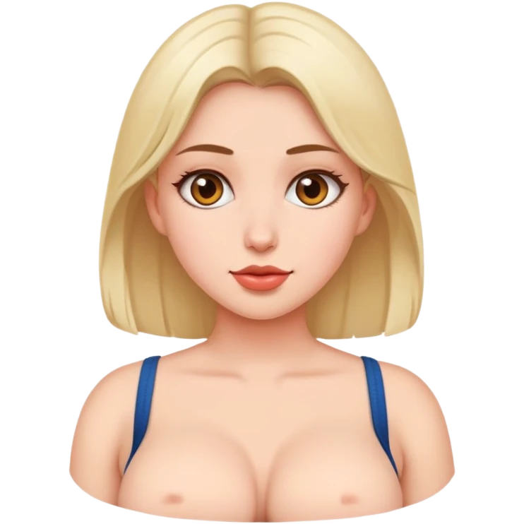Naked girl with big boobs emoji