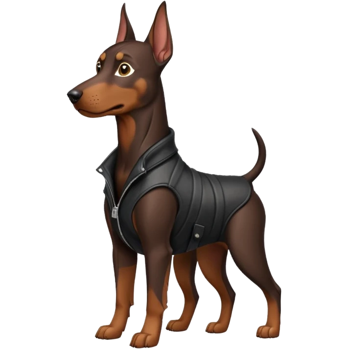 Doberman with clothes on emoji