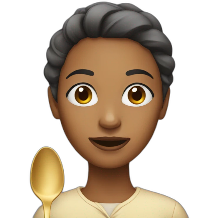 Woman with spoon emoji