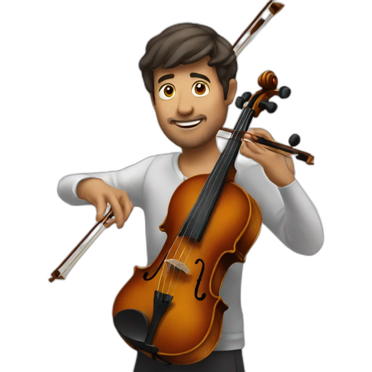 Hombre tocando violin emoji