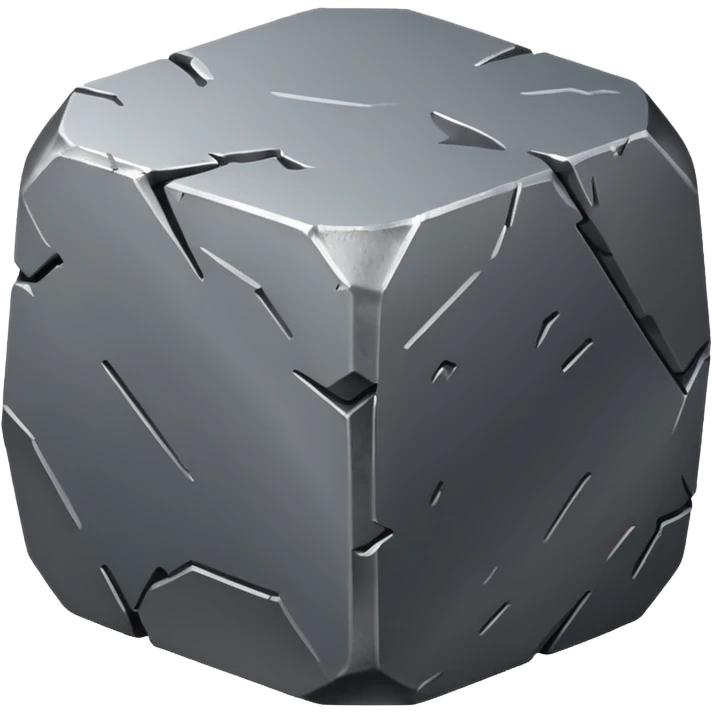 generate ultra realistic aluminum ore emoji