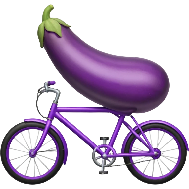 Eggplant riding a bike emoji
