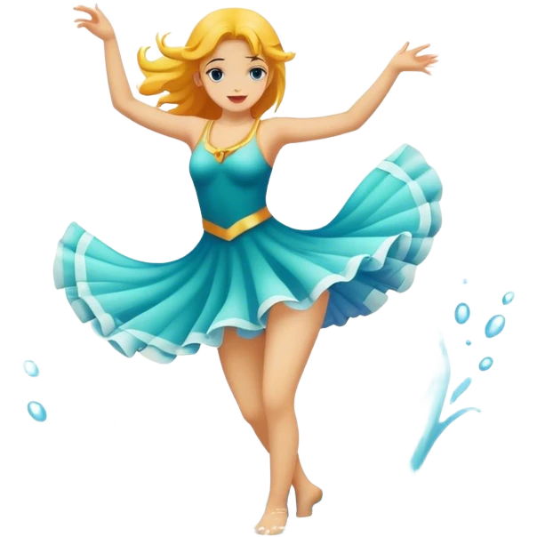 Girl dancing in the sea emoji