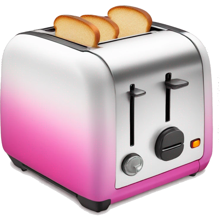 Pink ombre toaster with glitter and bread  emoji