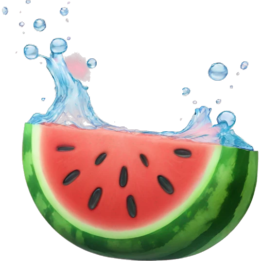 watermelon and water emoji