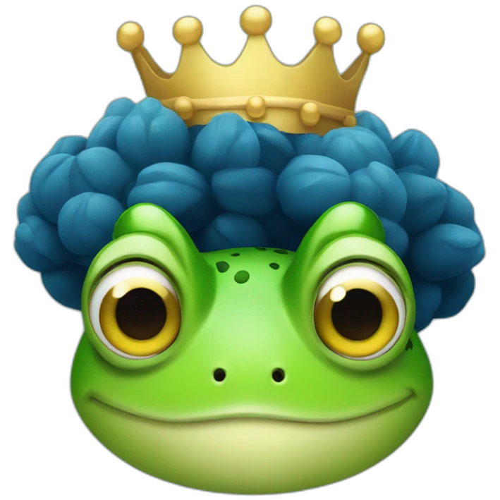 cute queen frog emoji