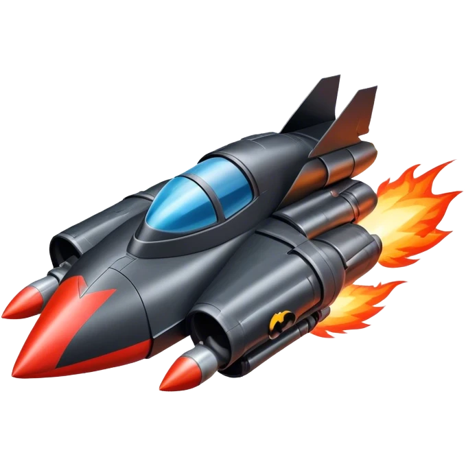 ATV batmobile in rocket ship boom rocket at take-off in fire france ! emoji