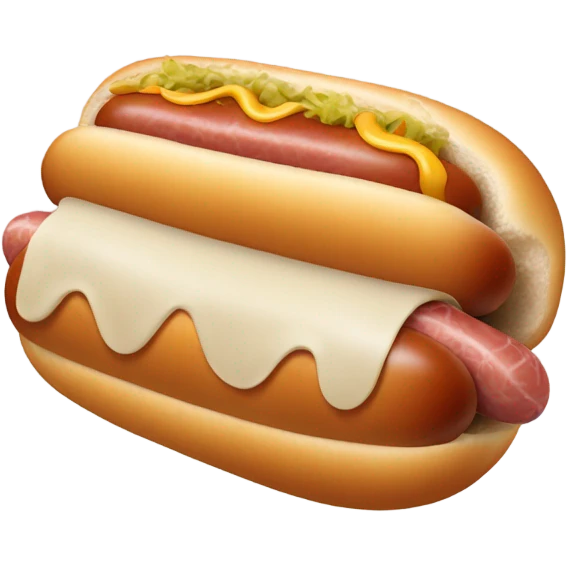 Hot dog with sauerkraut  emoji