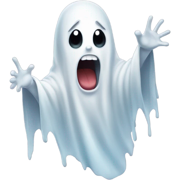 a ghost screaming emoji