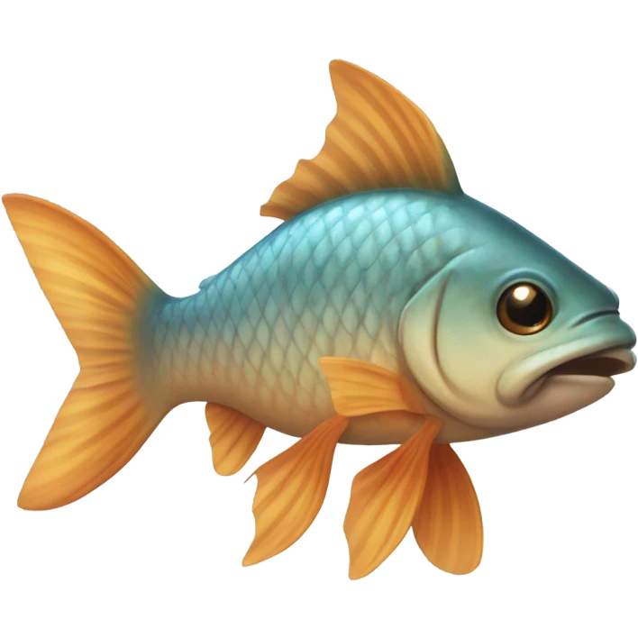 Cat mixed with a fish emoji
