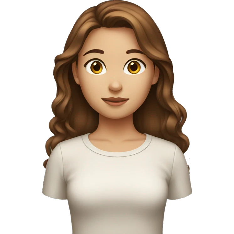 girl with brown hair emoji