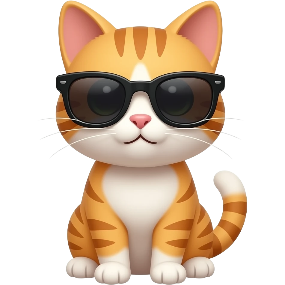 Cat wearing sunglasses emoji
