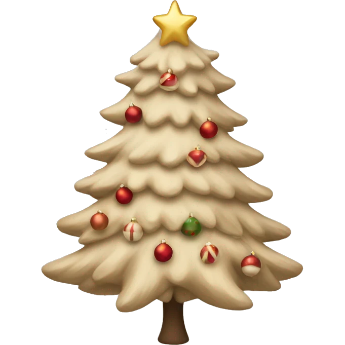 Christmas asthetic beige tree emoji