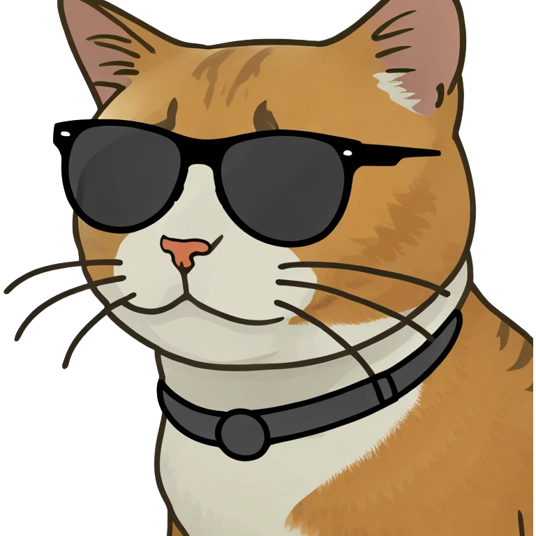 Cat with sunglasses emoji