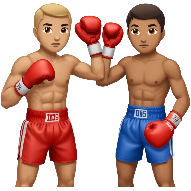 athletes in boxing gloves emoji