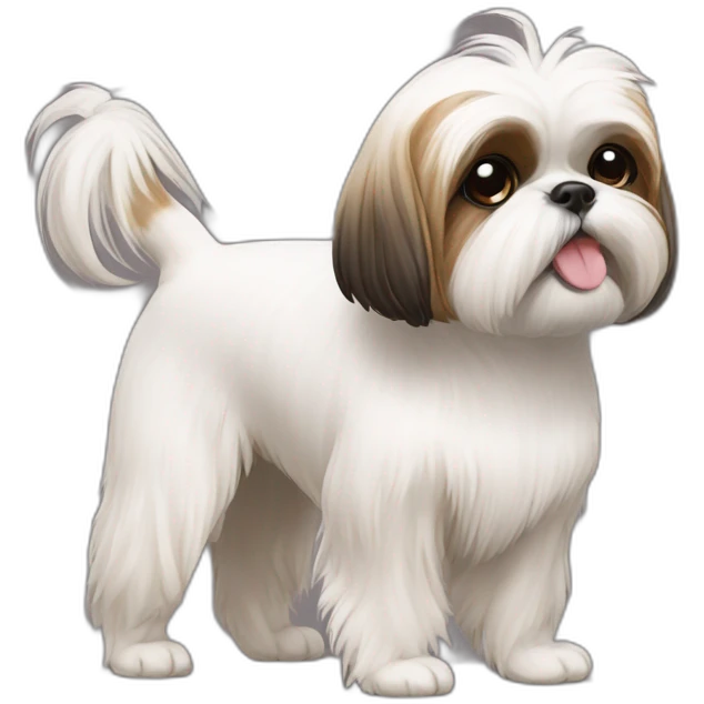 shih-tzu downward-dog stretch emoji