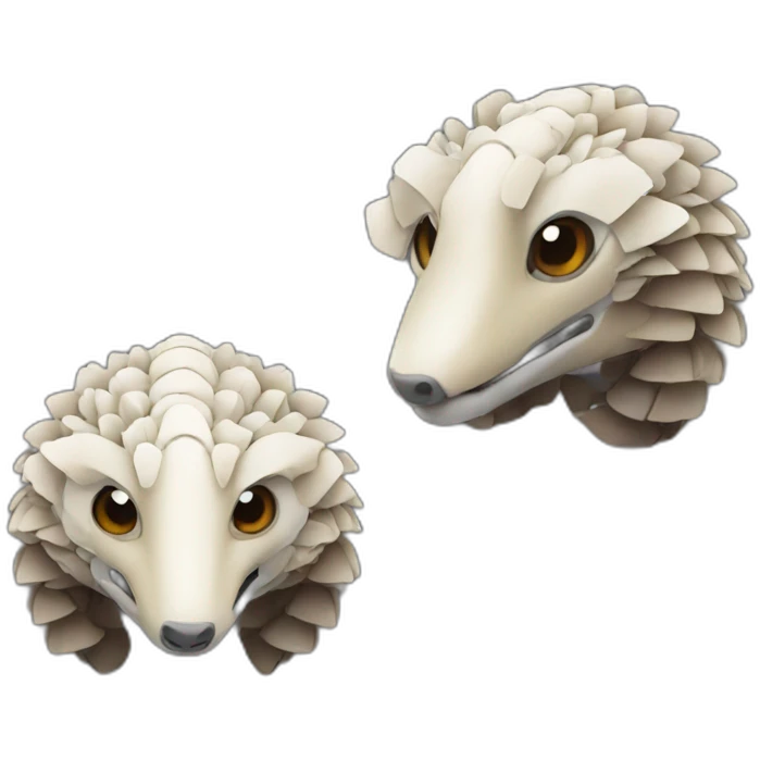 robot pangolin face emoji
