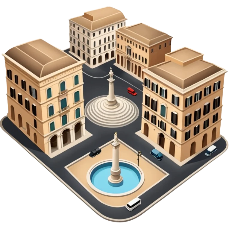 piazza di spagna view from up above
no square style no frame png style 
no squared only building emoji