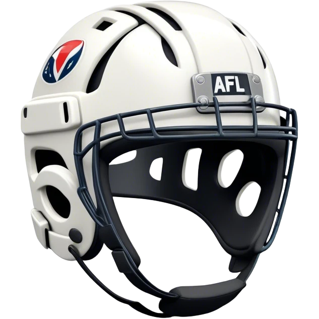 Cinematic Realistic image of AFL headgear featuring detailed cushioning and protective design elements, rendered with dynamic reflections on synthetic materials and set against a blurred action-packed background emoji