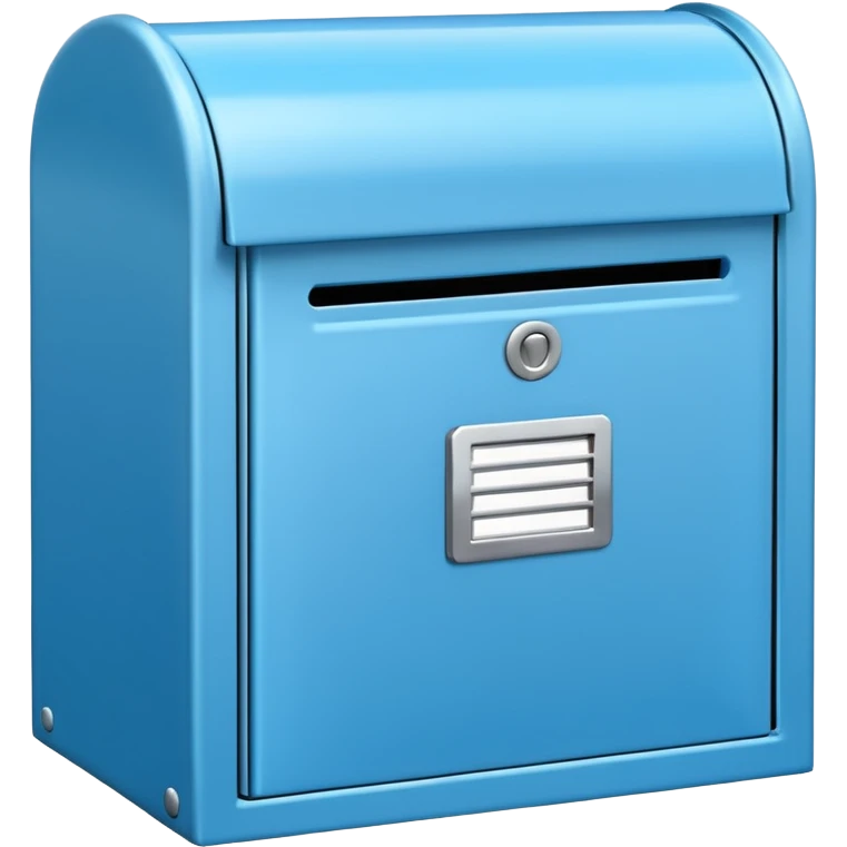 sky blue letter box emoji