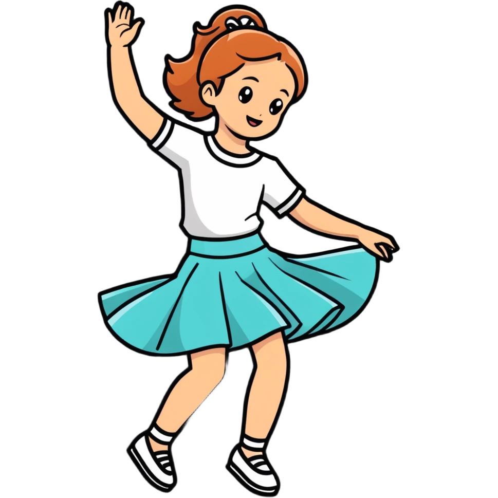 girl dancing in a skirt emoji