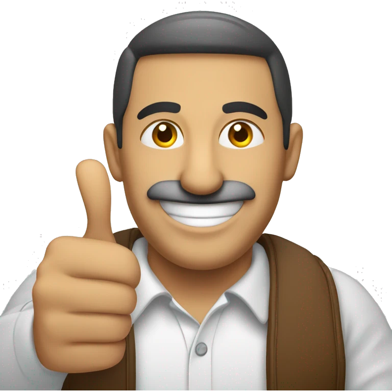 Smiling Turkish man showing thumbs up  emoji