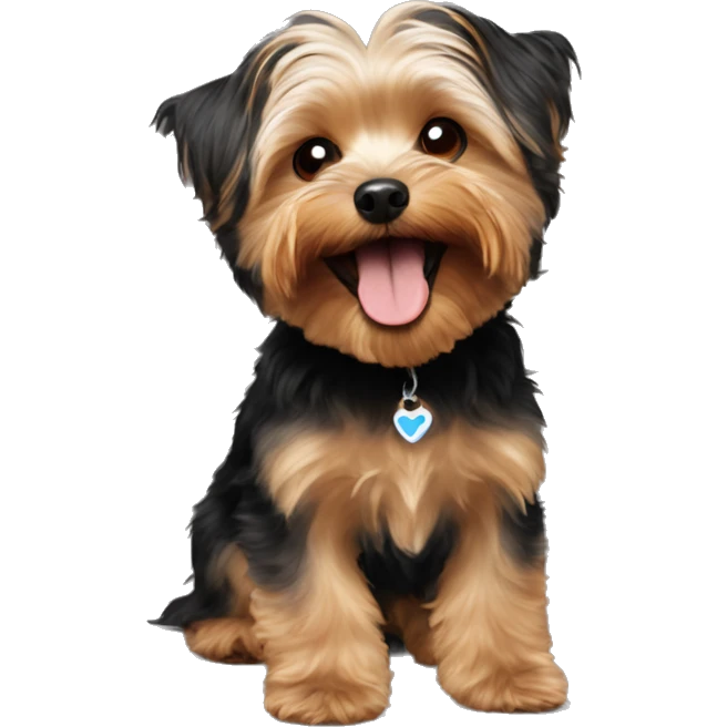 The Yorkie poo Standard grins emoji