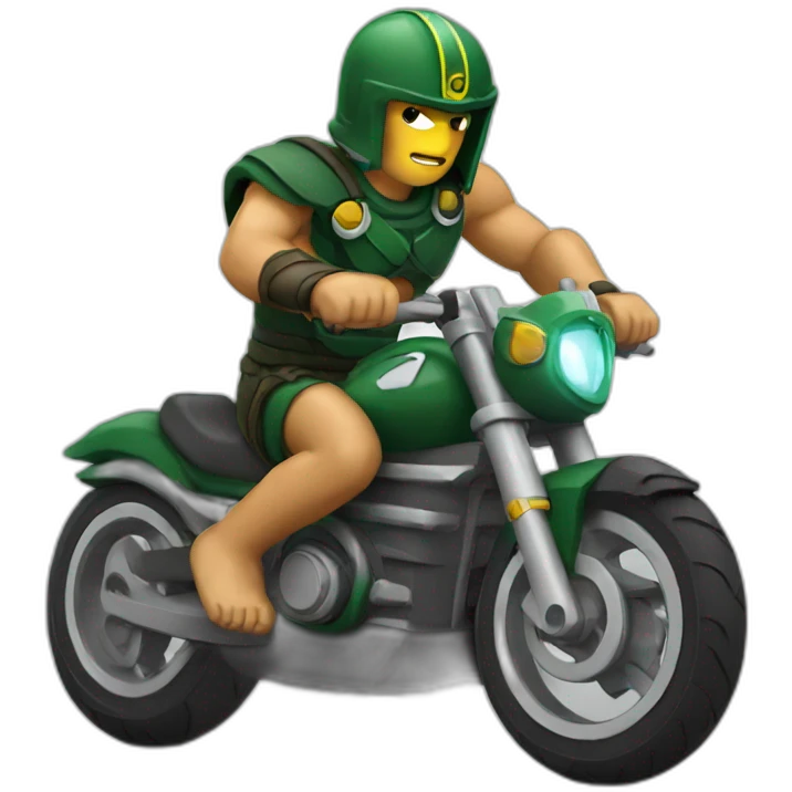 Spartan on bike emoji