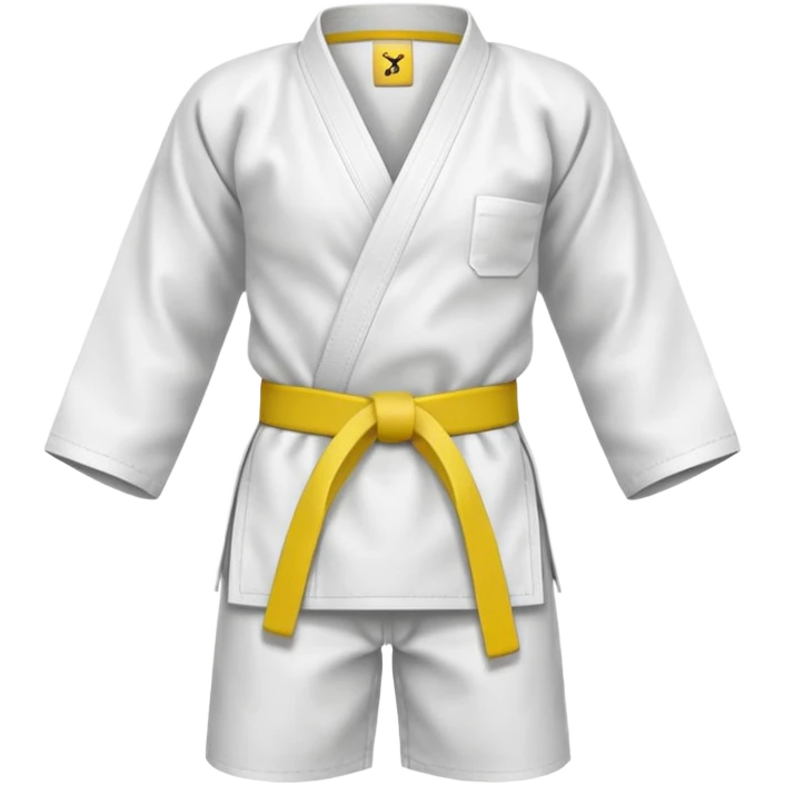 karate gi with a yellow belt emoji