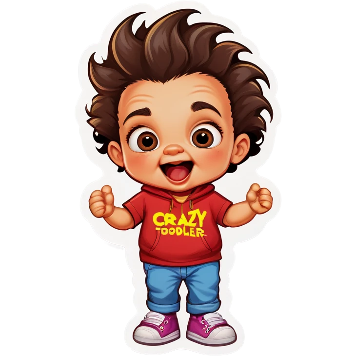 Crazy cool toddler  emoji
