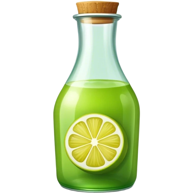 Green lemon juice bottled emoji