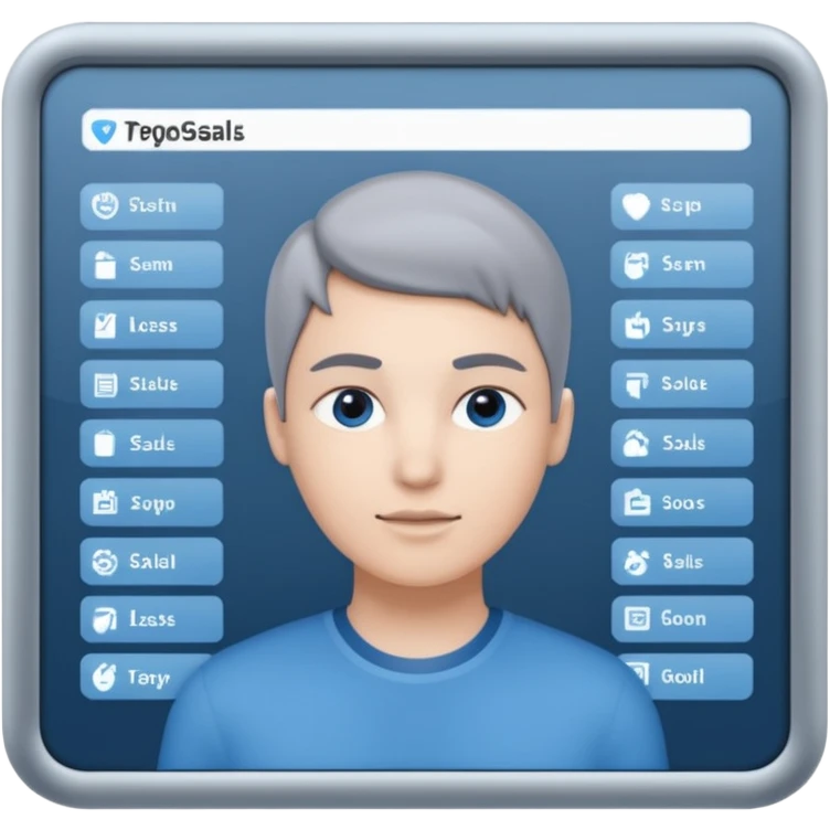 Create an image of an AI coach helping people set goals based on their hobbies. Show a person chatting with the AI, where the screen displays a list of steps and goals. Add elements of progress and personalization. Use a color palette that is associated with technology and innovation. emoji