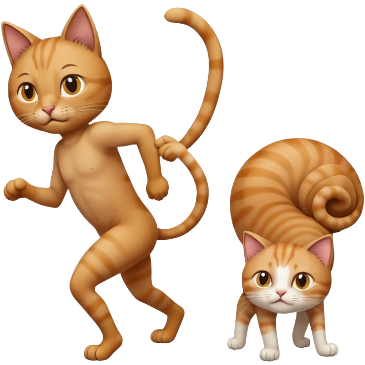 A man cat wheeling and shaking his butt emoji