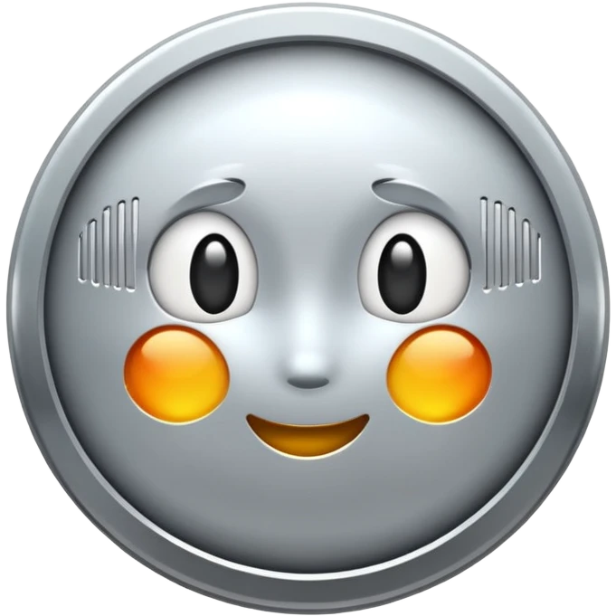 Silver coin emoji