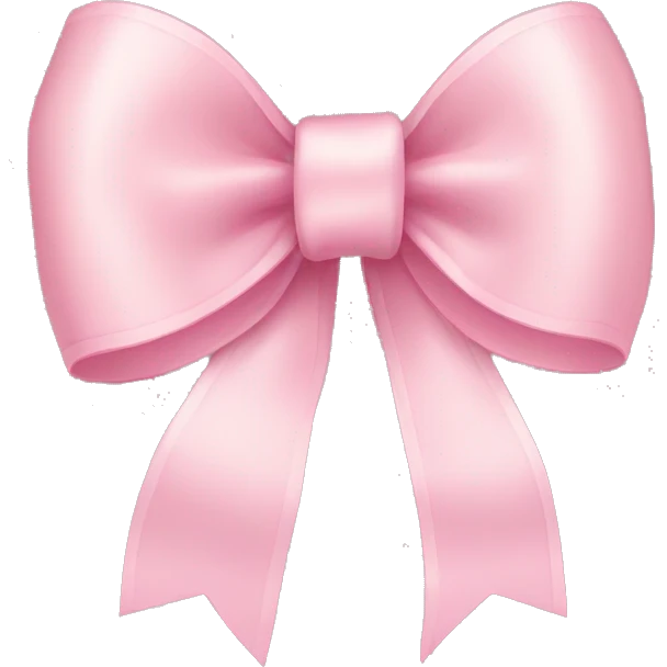 light pink ribbon bow emoji