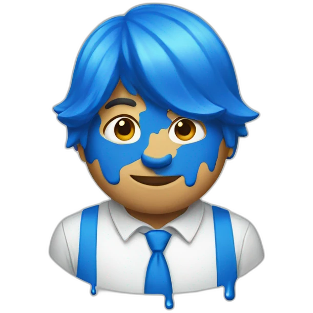 blue paint  emoji