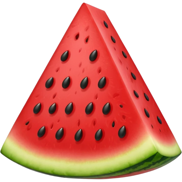 Cartoon Watermelon triangle one slice small seet emoji