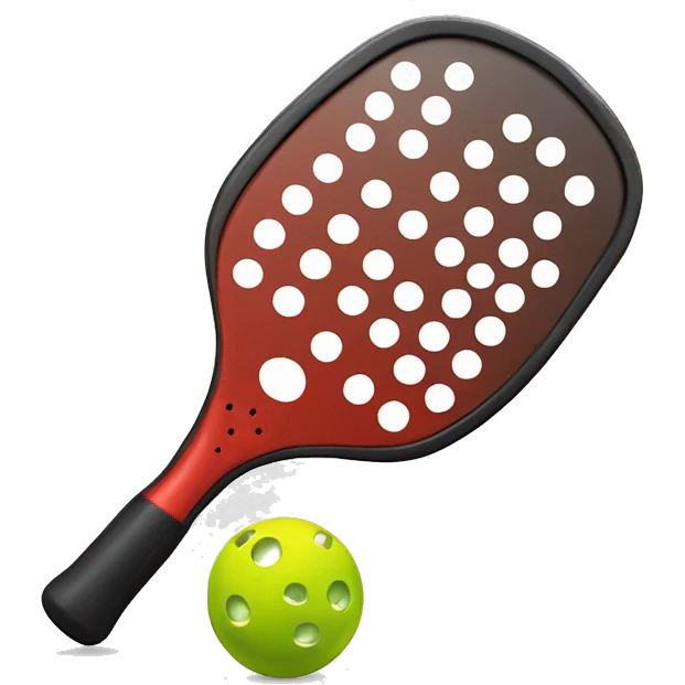 Pickleball paddle and ball emoji