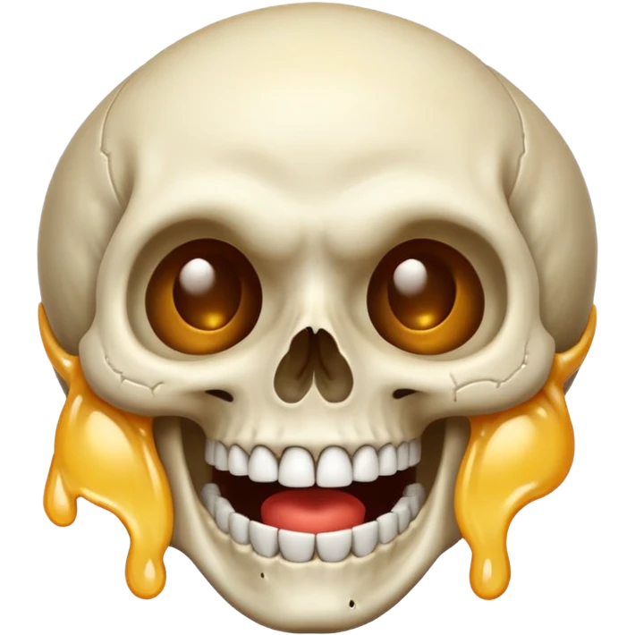 Laughing skull sweating emoji