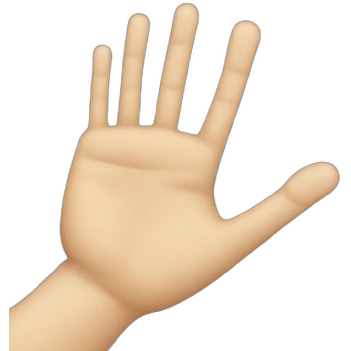 Four finger head emoji
