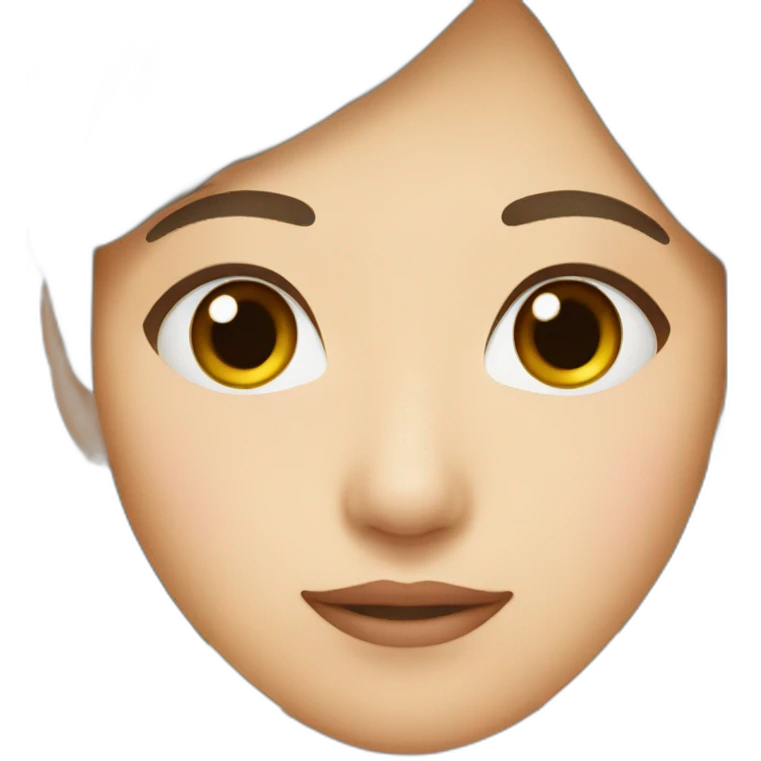 japanese woman brown hair mole under her left eye emoji