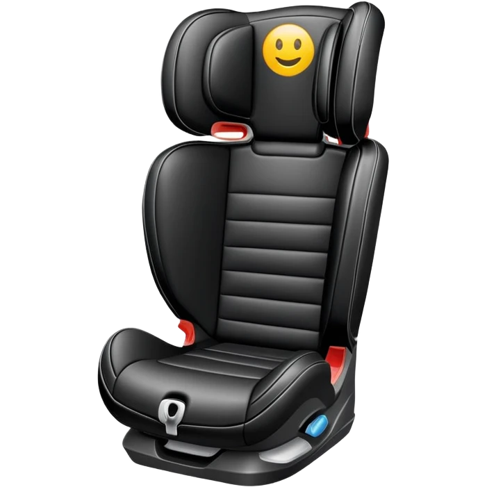 car seat with a shiny, protected look emoji