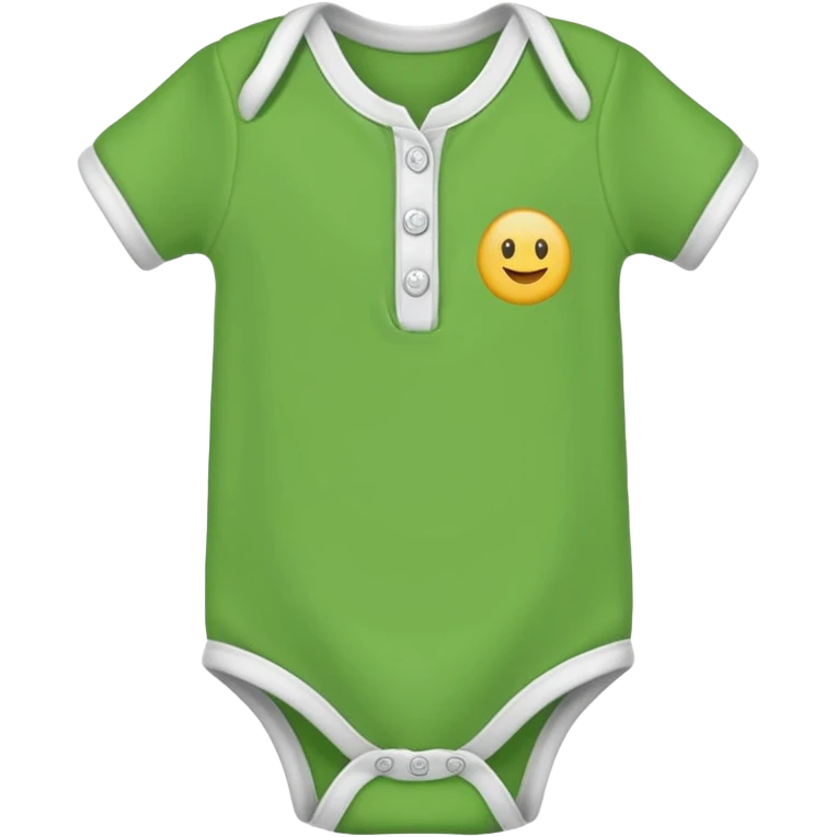 
Plain green baby’s onesie shirt emoji