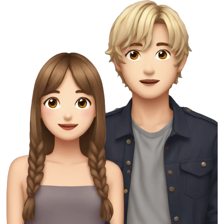 girl with taehyung emoji