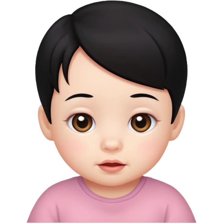  A baby with black hair emoji
