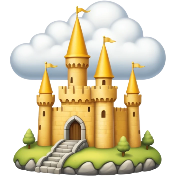 cloud yellow castle emoji