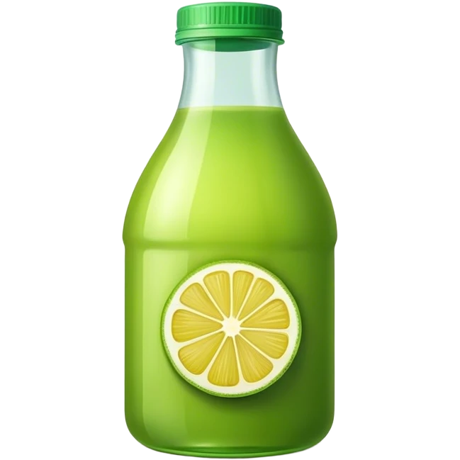 Bottle green lemon juice emoji