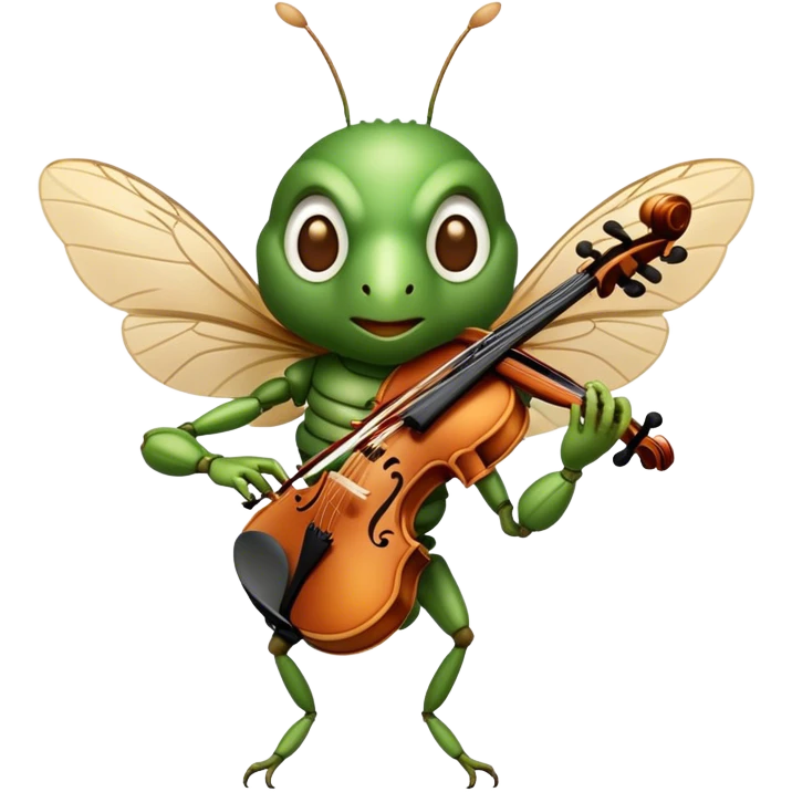 cicada playing violon  emoji