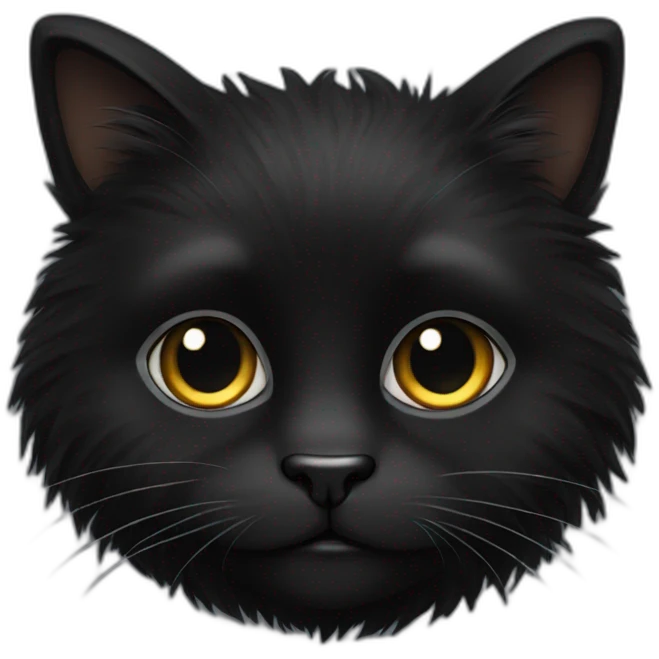 Black furry cat emoji