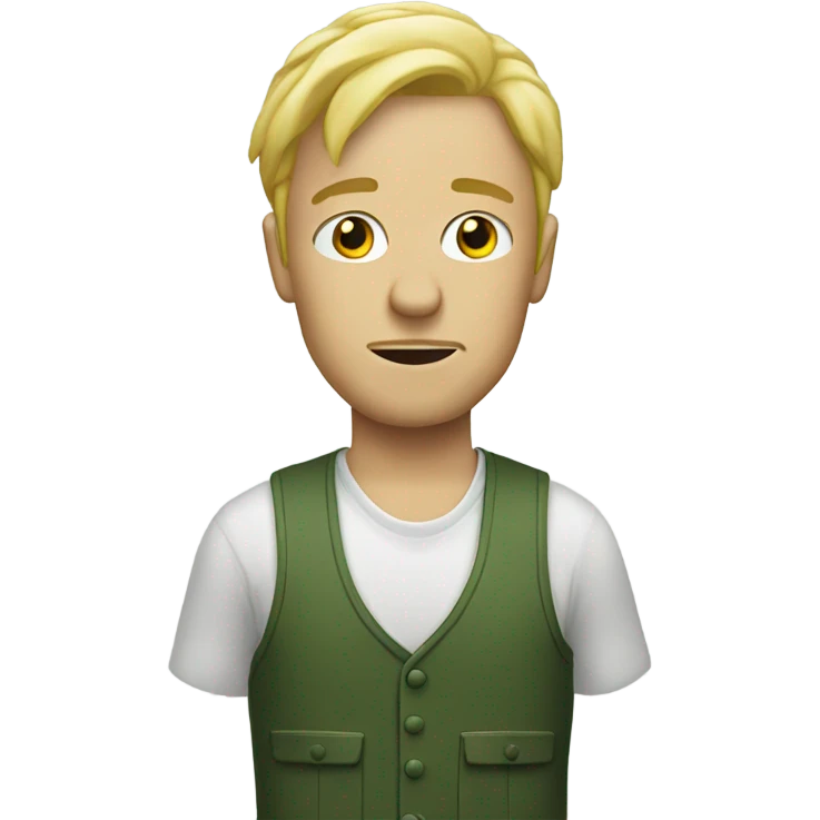 Emoji weed smoker with blonde hair emoji
